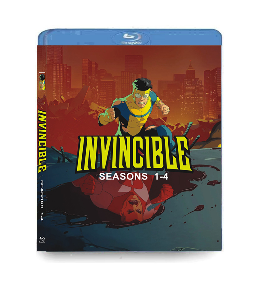 Invincible season 1-4 Episodes 1-32 (2021-2026) Blu-ray 5BD 1 Invincible